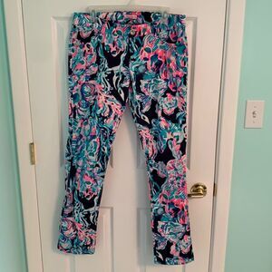 Lilly Pulitzer Callahan Chino Bright Navy Caught Up Size 8